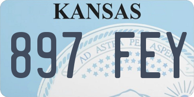 KS license plate 897FEY