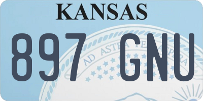 KS license plate 897GNU