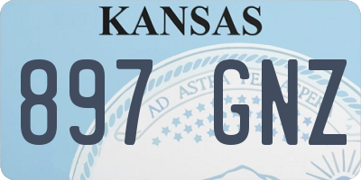 KS license plate 897GNZ