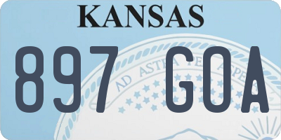 KS license plate 897GOA
