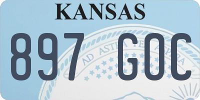 KS license plate 897GOC