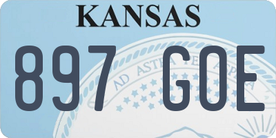 KS license plate 897GOE