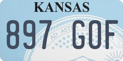 KS license plate 897GOF