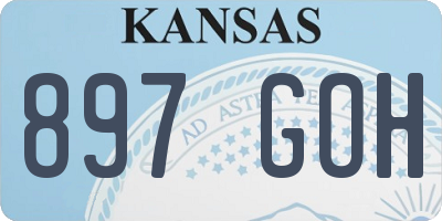KS license plate 897GOH