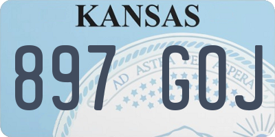 KS license plate 897GOJ