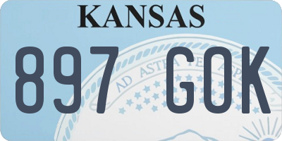 KS license plate 897GOK