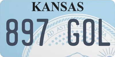 KS license plate 897GOL