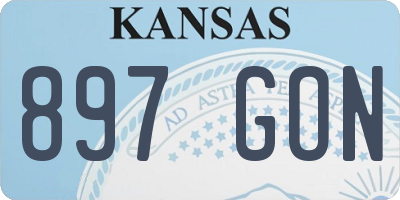 KS license plate 897GON