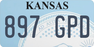 KS license plate 897GPD