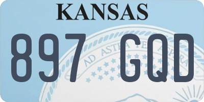 KS license plate 897GQD
