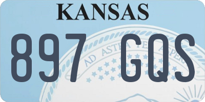 KS license plate 897GQS