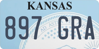 KS license plate 897GRA