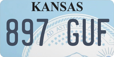 KS license plate 897GUF