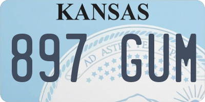 KS license plate 897GUM