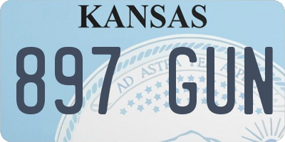 KS license plate 897GUN