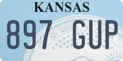 KS license plate 897GUP