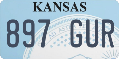 KS license plate 897GUR
