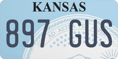KS license plate 897GUS