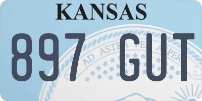 KS license plate 897GUT