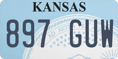 KS license plate 897GUW