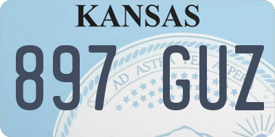 KS license plate 897GUZ
