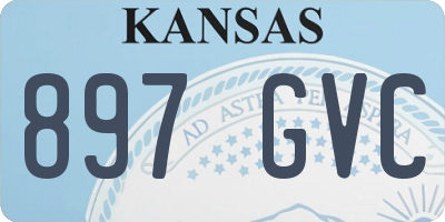KS license plate 897GVC