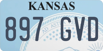 KS license plate 897GVD