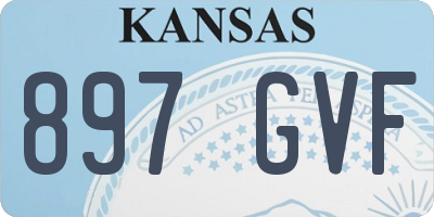 KS license plate 897GVF