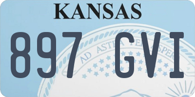 KS license plate 897GVI