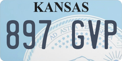 KS license plate 897GVP