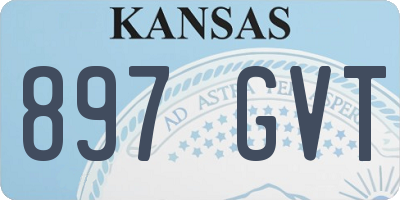 KS license plate 897GVT