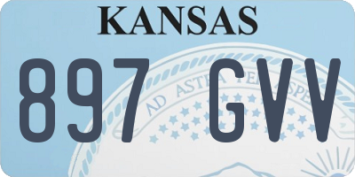 KS license plate 897GVV