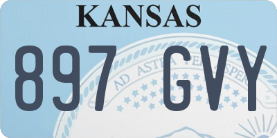 KS license plate 897GVY