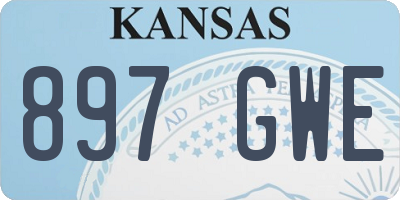 KS license plate 897GWE