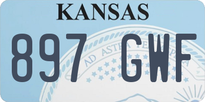 KS license plate 897GWF