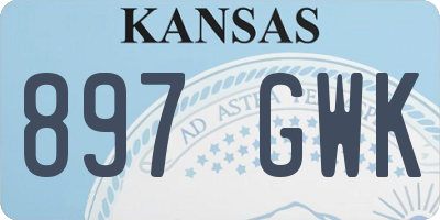 KS license plate 897GWK