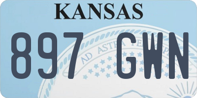 KS license plate 897GWN