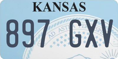 KS license plate 897GXV