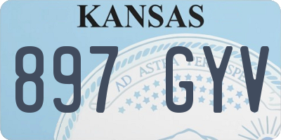 KS license plate 897GYV