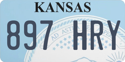 KS license plate 897HRY
