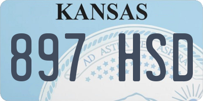 KS license plate 897HSD