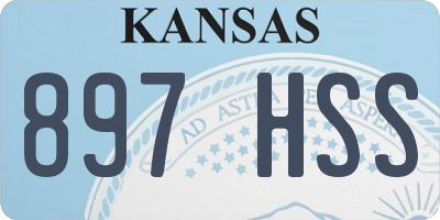 KS license plate 897HSS