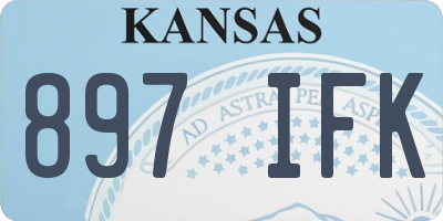 KS license plate 897IFK
