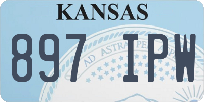 KS license plate 897IPW