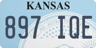 KS license plate 897IQE