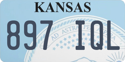 KS license plate 897IQL