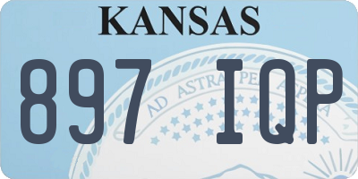 KS license plate 897IQP