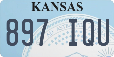 KS license plate 897IQU
