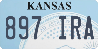KS license plate 897IRA