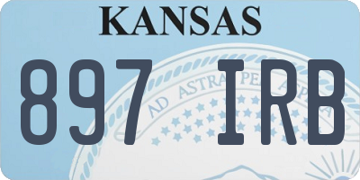 KS license plate 897IRB
